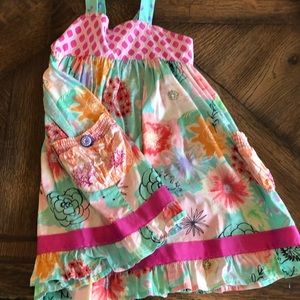 Girls strap summer floral print